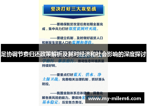 足协调节费归还政策解析及其对经济和社会影响的深度探讨