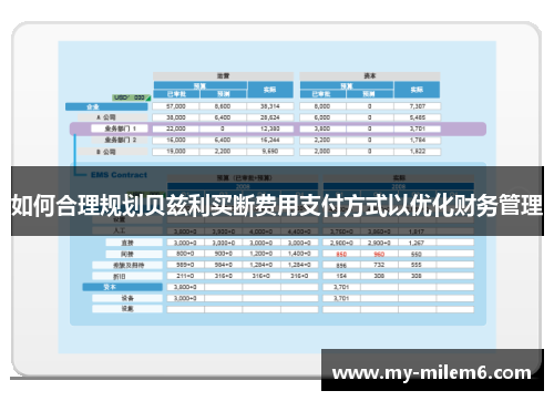 如何合理规划贝兹利买断费用支付方式以优化财务管理